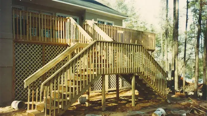 Wood Deck with Stairs